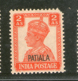 Timbre-poste de l'État de Patiala, Inde, 2As, KG VI, SG 109 / Sc 108, Cat. 8 £, neuf sans charnière, n° 30 