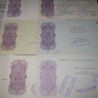 India Fiscal 30 Diff Hundi upto Rs. 10 Including Diff Types WMKS & States Issues all Used # 9622 - Phil India Stamps