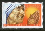 Austria 2010 Mother Teresa India Nobel Prize Winner MNH