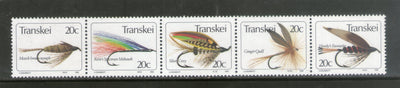 Transkei 1984 Insects Fishing Flies Wildlife Animals Fauna Sc 73a-e MNH # 311