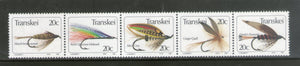 Transkei 1984 Insects Fishing Flies Wildlife Animals Fauna Sc 73a-e MNH # 311