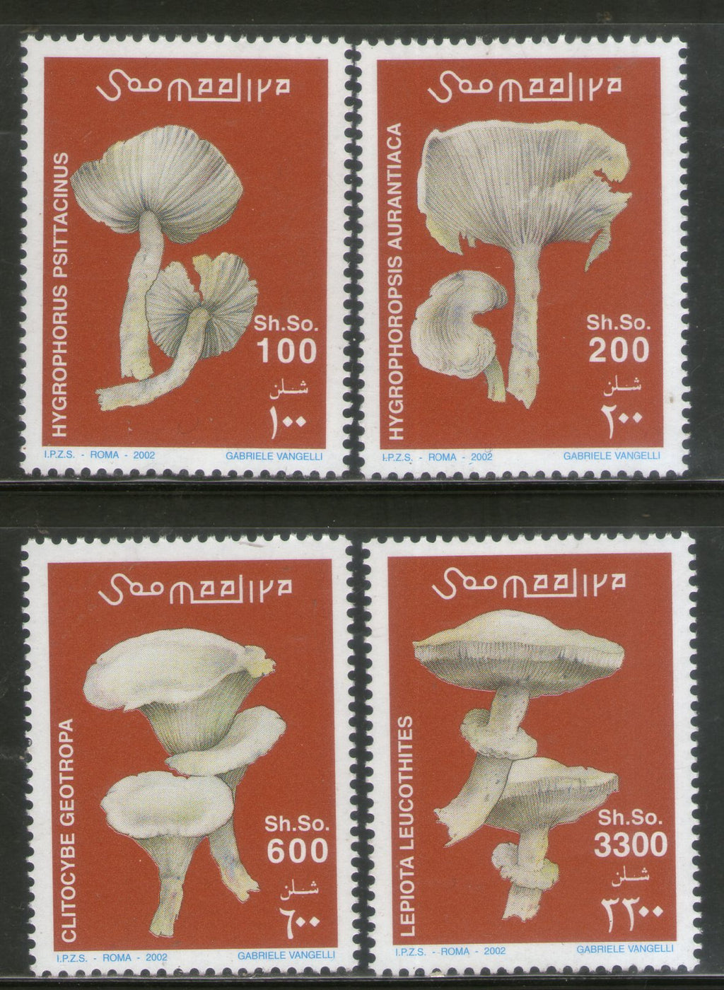 Somalia 2002 Mushroom Fung Plant 4v MNH # 314