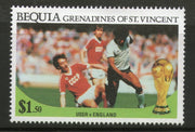 Bequia Gr. of St. Vincent 1986 World Cup Football Sc 225 USSR Vs England MNH # 3179