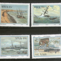 South West Africa 1987 Shipwrecks Ship Transport Sc 590-93 MNH # 318