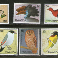 Rwanda 1980 Birds Owl Cuckoo Fauna Sc 943-50 MNH # 3221