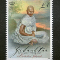 Gibraltar 2008 Mahatma Gandhi of India Writing Letter 1v MNH # 322