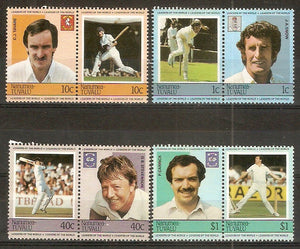 Tuvalu - Nanumea 1985 Famous Cricket Players Sports 8v MNH # 3262