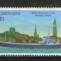 Grenada 1990 Hamburg Harbour Ship in Port Architecture Sc 1796 MNH # 326