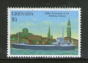 Grenada 1990 Hamburg Harbour Ship in Port Architecture Sc 1796 MNH # 326