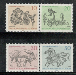 Germany 1967 Wildlife Berlin Zoo Animals Zebra Bird Orangutan Sc 9N275 MNH # 327