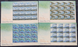 India 2007 Mahatma Gandhi Bridge Patna Phila- 2286-89 Set of 4 Sheetlets MNH