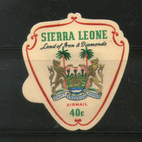 Sierra Leone 1965 40c Odd Shaped Coat of Arms Land of Iron & Diamond Sc C55 MNH # 332