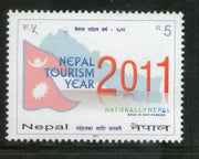 Nepal 2011 Tourism Year Naturally Nepal Flag Map 1v MNH  3372