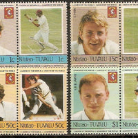 Tuvalu - Niutao 1985 Famous Cricket Players Sports 8v MNH # 3377