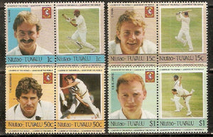 Tuvalu - Niutao 1985 Famous Cricket Players Sports 8v MNH # 3377