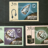 Bhutan 1966 ITU Telecommunication Satellite Sc 53-55 MNH # 337