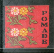 India 1950's Pomade French Print Vintage Perfume Label Multi-Colour # 338
