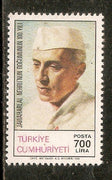 Turkey 1989 Jawaharlal Nehru of India Birth Centenary 1v MNH # 3441