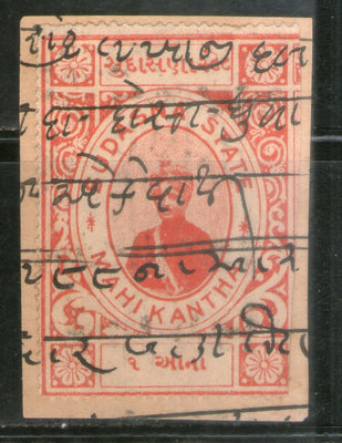 India Fiscal Sudasna State 1An King Type 15 KM 151 Court Fee Revenue Stamp # 344