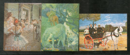 Bhutan 1972 Gauguin Monet Redon Van Gogh Renoir Paintings on Thick Card Sc 144c,e,f MNH # 347