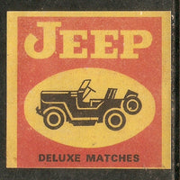 India JEEP Automobile Transport Match Box Packet Label Large Size # 3616 - Phil India Stamps