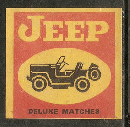 India JEEP Automobile Transport Match Box Packet Label Large Size # 3616 - Phil India Stamps