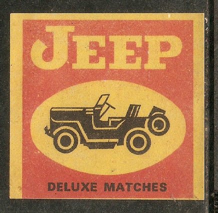 India JEEP Automobile Transport Match Box Packet Label Large Size # 3616 - Phil India Stamps
