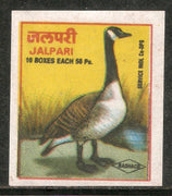 India Jalpari Duck Bird Animal Match Box Packet Label Large Size # 3619 - Phil India Stamps