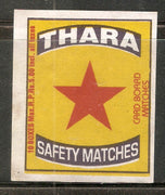 India THARA - STAR Match Box Packet Label Large Size # 3626 - Phil India Stamps