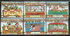 St. Vincent Walt Disney Animation Cartoon Film Mickey Duck Christmas Train 6v MNH