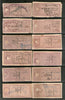 India Fiscal Kathiawar State 22 Diff QV to KGVI Court Fee Revenue Stamp Used # 378