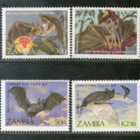 Zambia 1989 Mammals Bats Wildlife Sc 466-69 4V MNH # 381