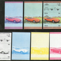 Nevis 1984 Jaguar E-Type British Car Automobile Sc 295 Progressive Proof Set MNH # 3840