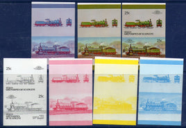 St. Vincent Gr. 1987 Class G3 Germany Locomotive Sc 11 Progressive Proof Set MNH # 3844