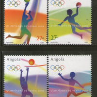 Angola 2004 Athens Olympic Games Sports Basketball Sc 1265-68 MNH # 386