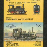 St. Vincent Gr. Bequia 1987 KBSt.B 1880 Germany Locomotive Sc 14 Imperf MNH