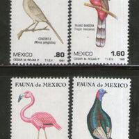 Mexico 1981 Birds Wildlife Sc 1234-37 MNH # 397