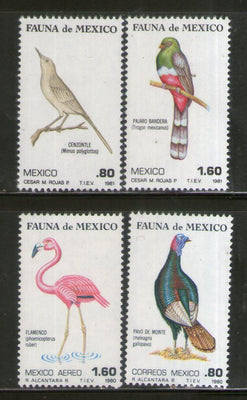 Mexico 1981 Birds Wildlife Sc 1234-37 MNH # 397