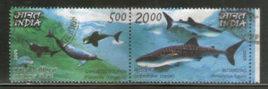 India 2009 Philippines Joint Issue Dolphin Phila-2541 Setenant Used Set # 4099