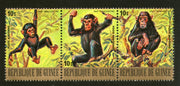 Guinea 1977 Chimpanzee Monkey Wild Life Animal Fauna Se-tenant Sc C140 MNH #4128