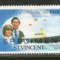 St. Vincent 1981 Diana & Charls Royal Yacht Bitania Ship Specimen Sc 631 MNH # 426