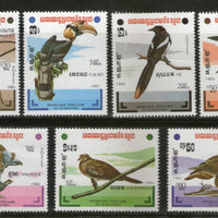 Cambodia 1983 Birds of Prey Eagle Vulture Parrot Wildlife Sc 427-33 MNH # 434