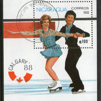 Nicaragua 1988 Winter Olympic Games Calgary Sport Figure Skating M/s Cancelled # 438