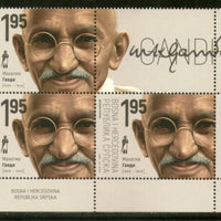 Bosnia & Herzegovina 2019 Mahatma Gandhi of India 150th Birth Anniversary BLK/4 with Label MNH # 463C