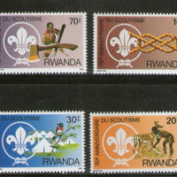 Rwanda 1983 Scouting Year Animal First Aid Bird Sc 1122-29 MNH # 487