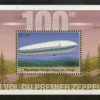 Congo Zaire 2001 First Graf Zeppilin Aviation Transport Sc 1590 M/s MNH # 489