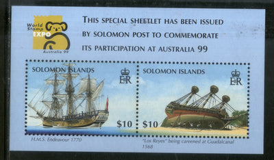 Solomon Islands 1999 Sailing Ship Transport World Stamp EXPO Sc 873 M/s MNH # 4935