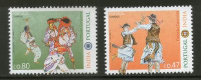 Portugal 2017 Traditional Dance Joints Issue with India Culture Art 2v MNH # 4989