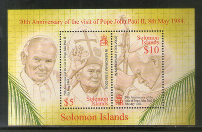 Solomon Islands 2004 Pope John Paul II Religion Sc 970 M/s MNH # 5037