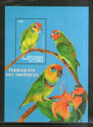 Congo Zaire 2000 Parrots Birds Flower Wildlife Sc 1541 M/s MNH # 5054